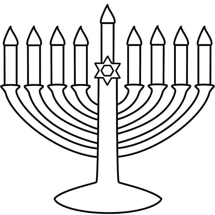 Menorah with happy hanukkah