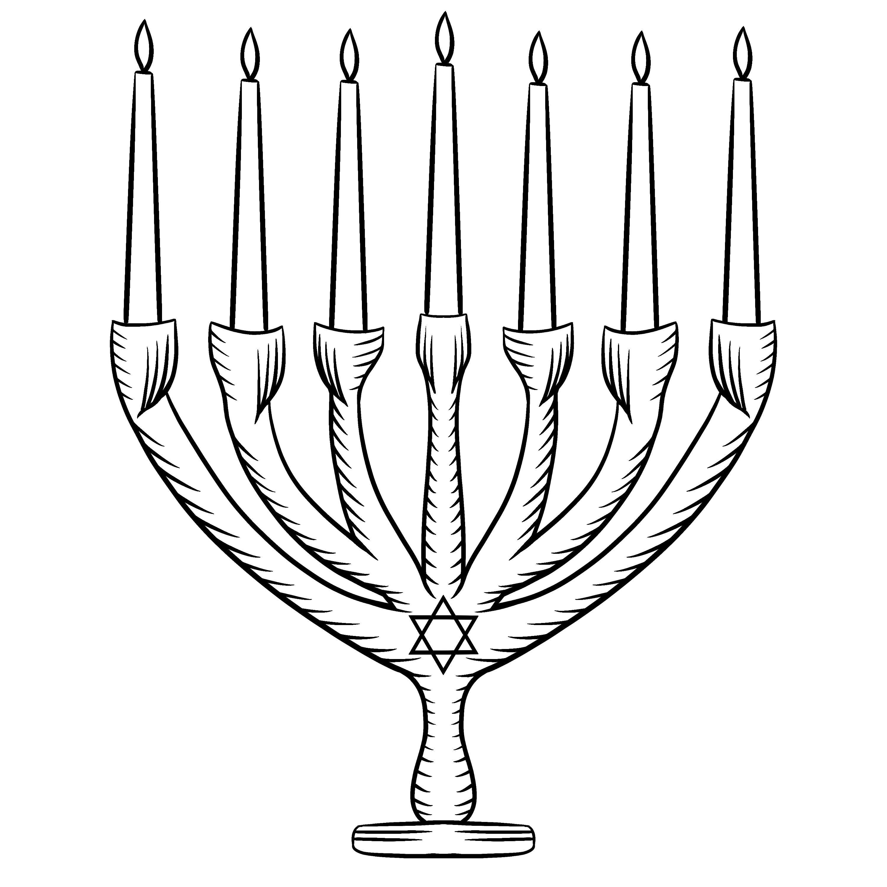 Hanukkah menorah printable coloring page fun for the whole family