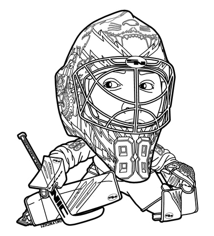 Sportnics coloring pages backstop hockey
