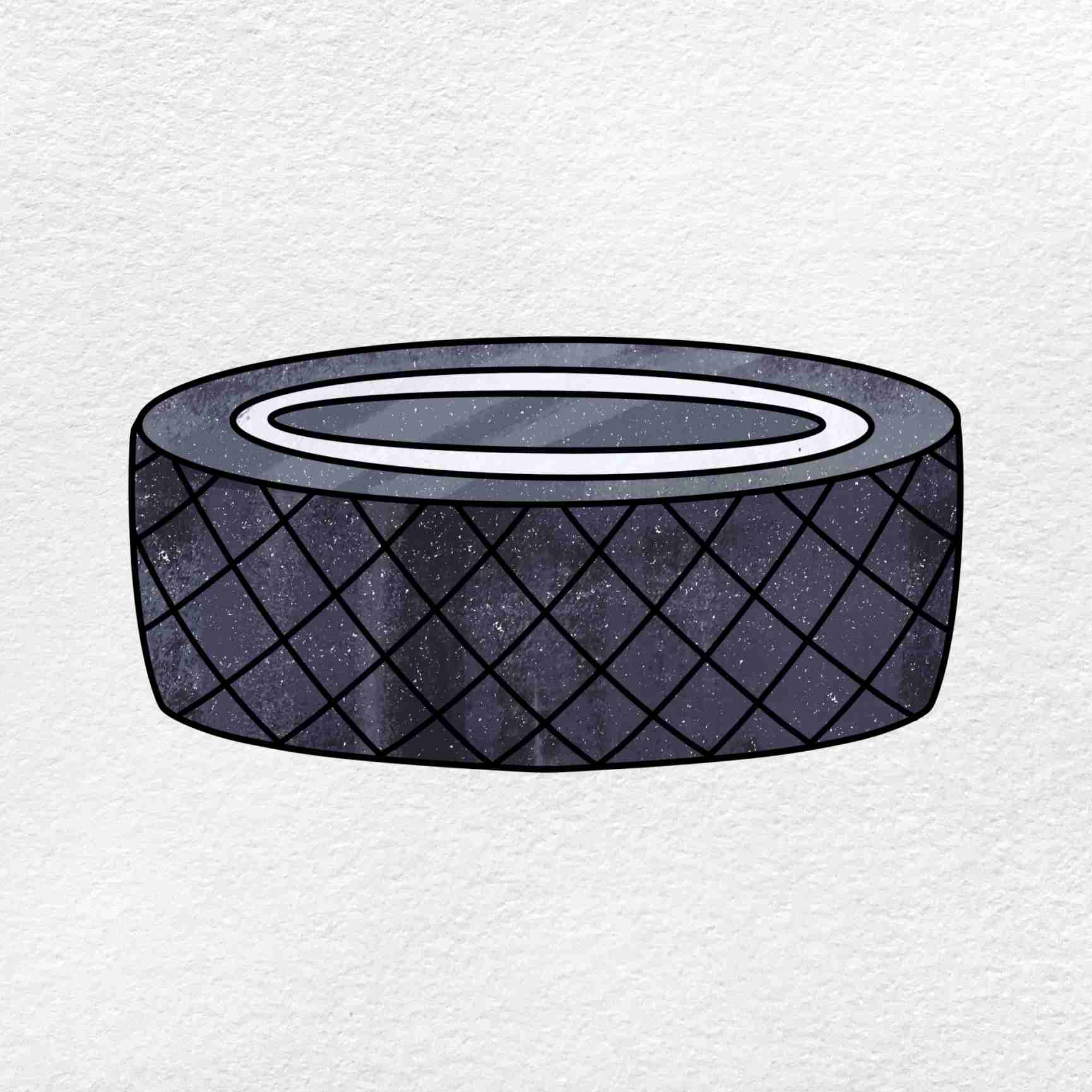 How to draw a hockey puck