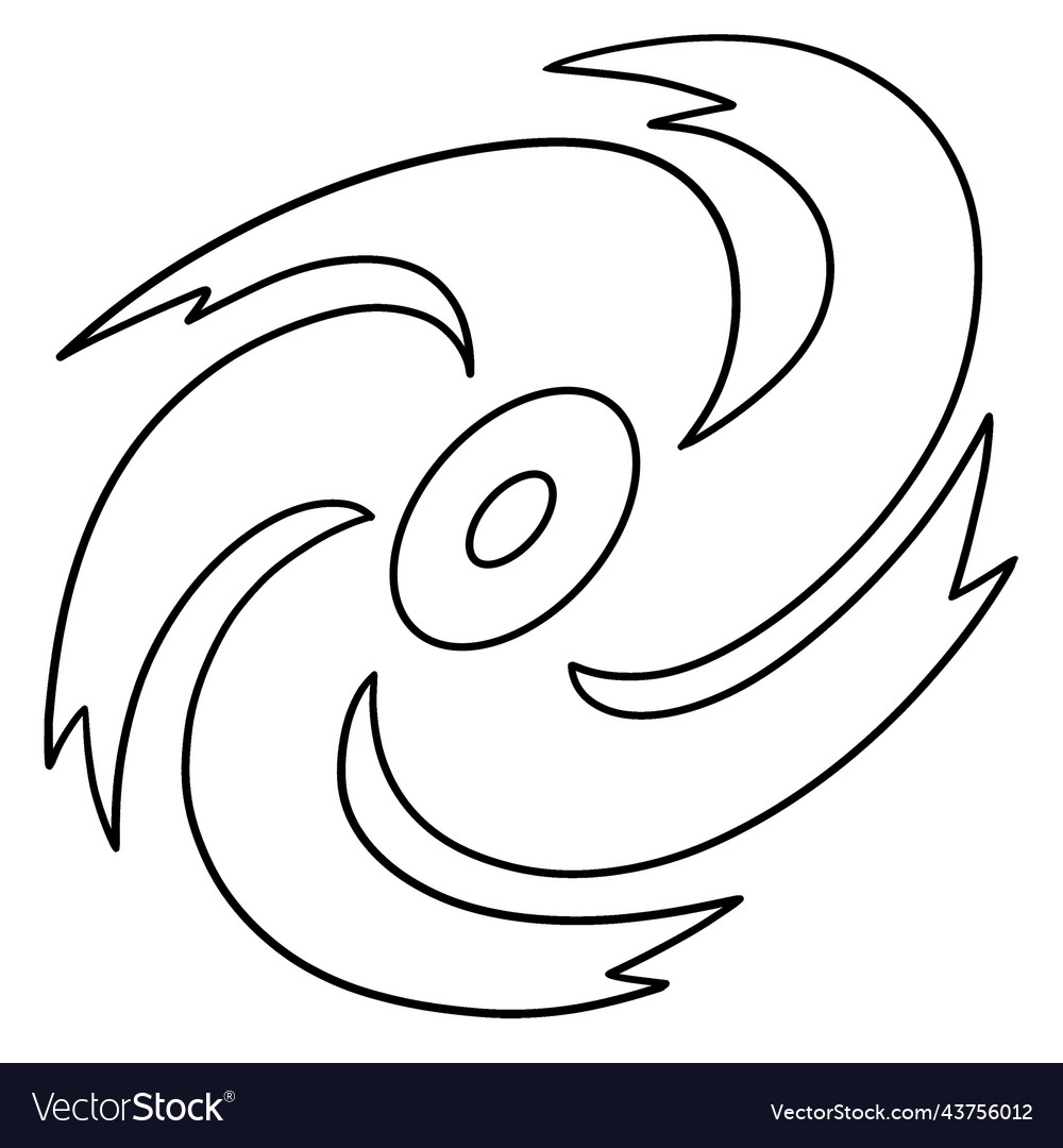 Black hole isolated coloring page for kids vector image