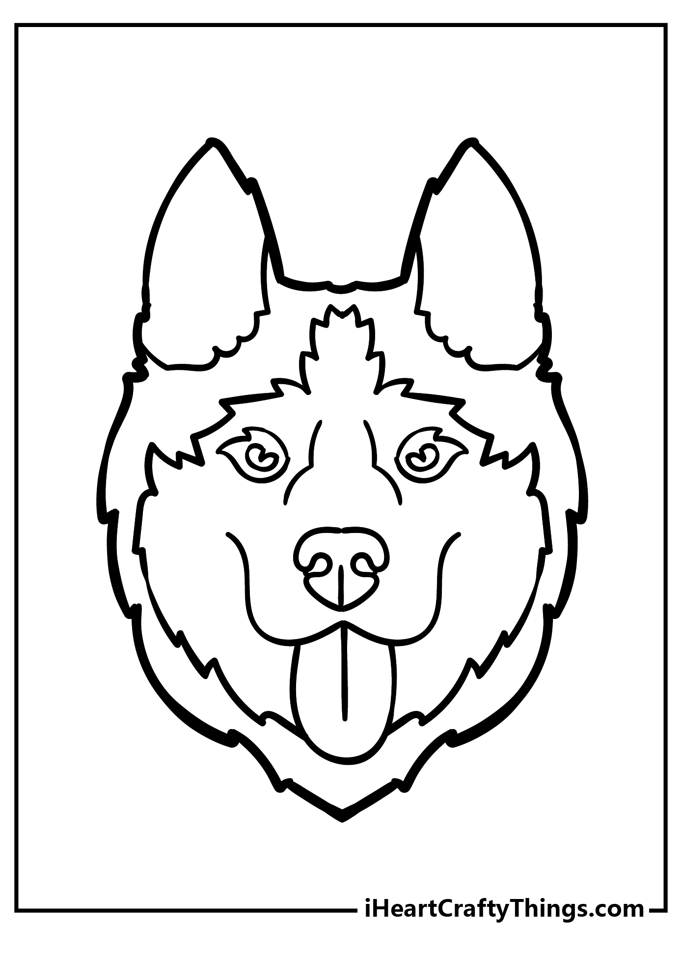 Husky coloring pages free printables