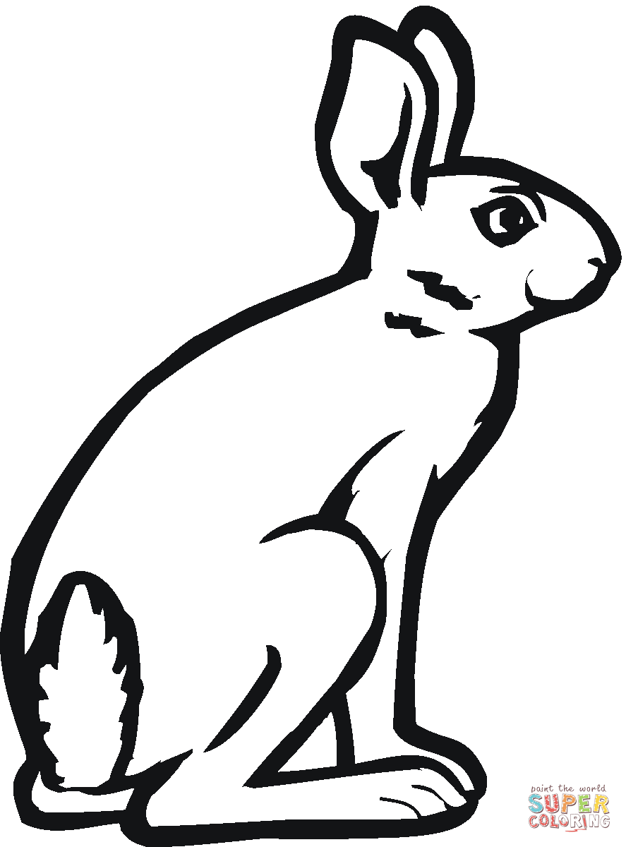 Jackrabbit coloring page free printable coloring pages
