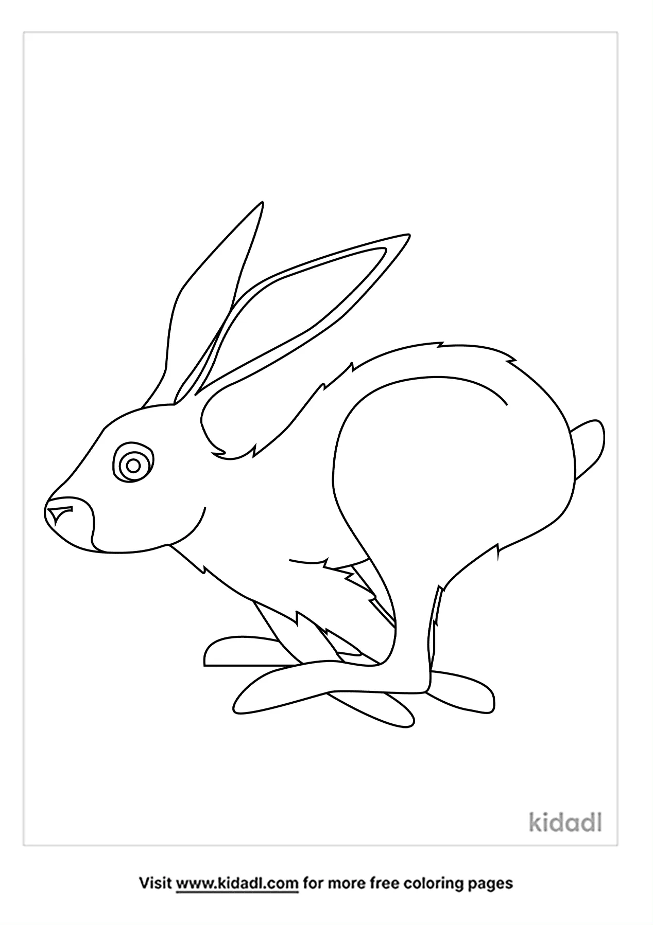 Free jack rabbit coloring page coloring page printables
