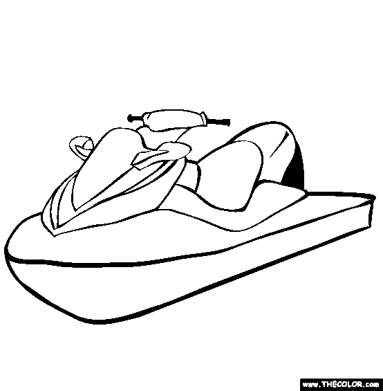 Jetski coloring page free jetski online coloring