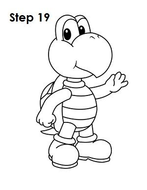 How to draw koopa troopa easy drawings drawings animation drawing sketches