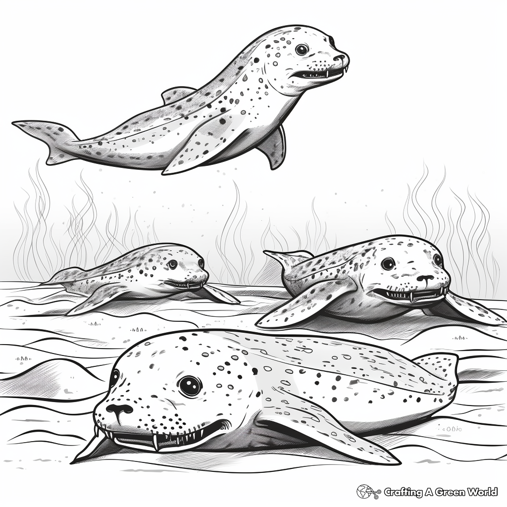 Leopard seal coloring pages