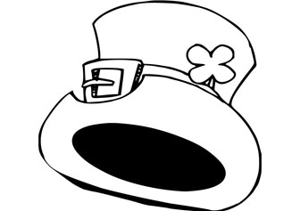 Download free leprechaun hat coloring page