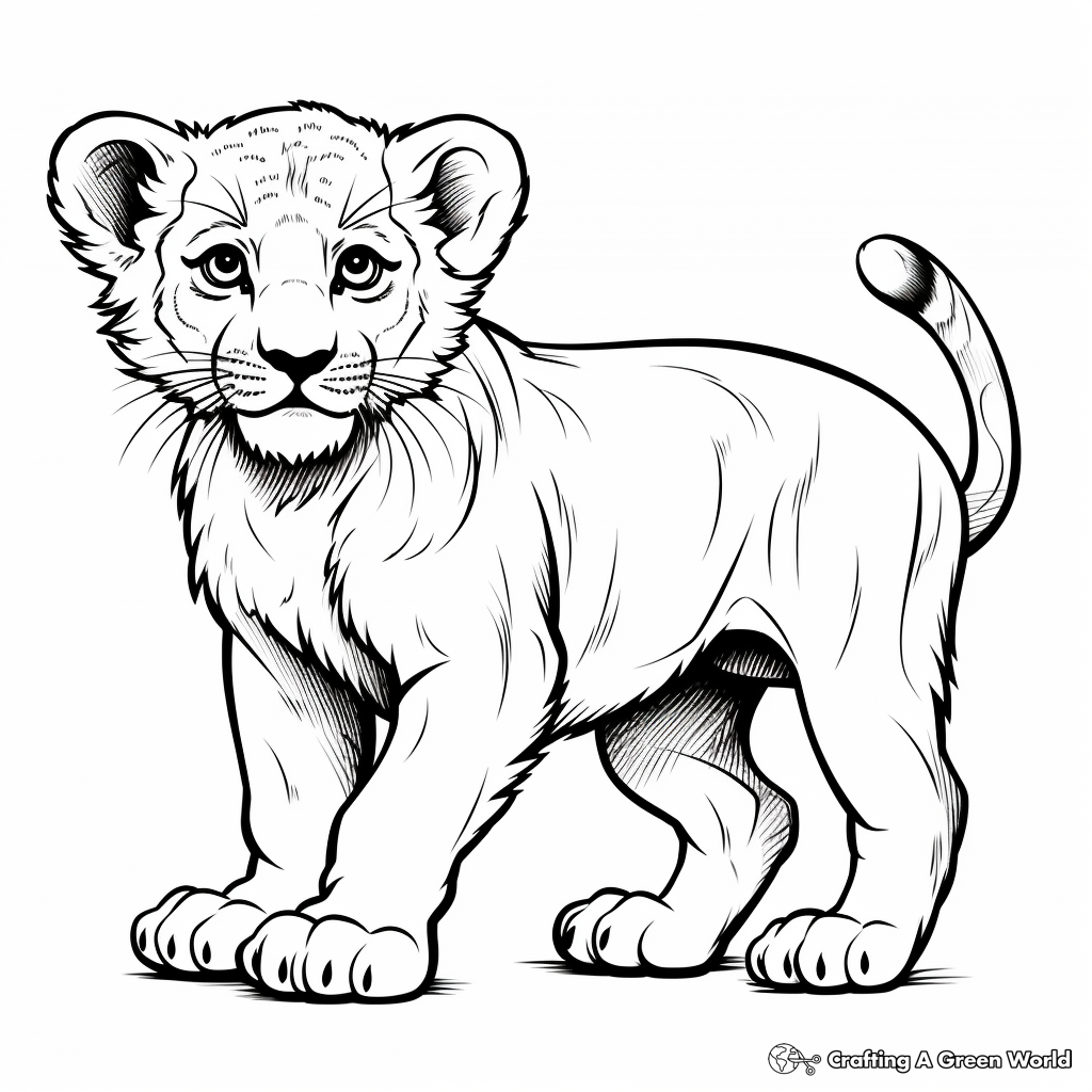 Lion cub coloring pages