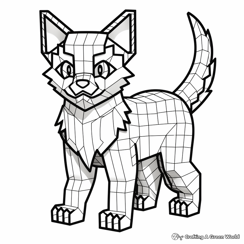Minecraft cat coloring pages
