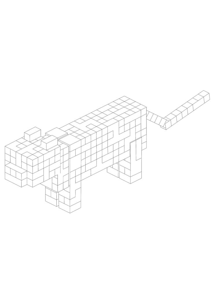 Ocelot minecraft cat coloring pages