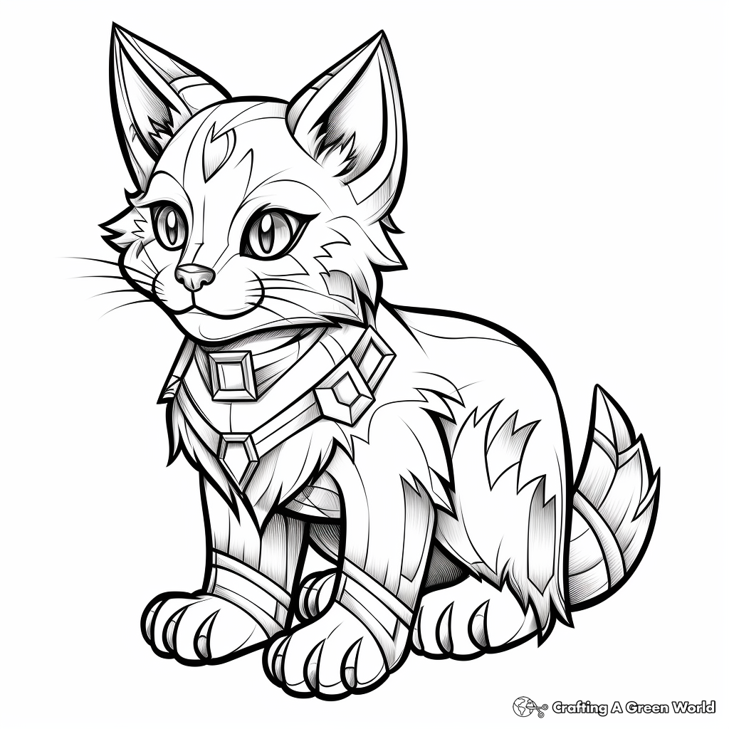 Minecraft cat coloring pages
