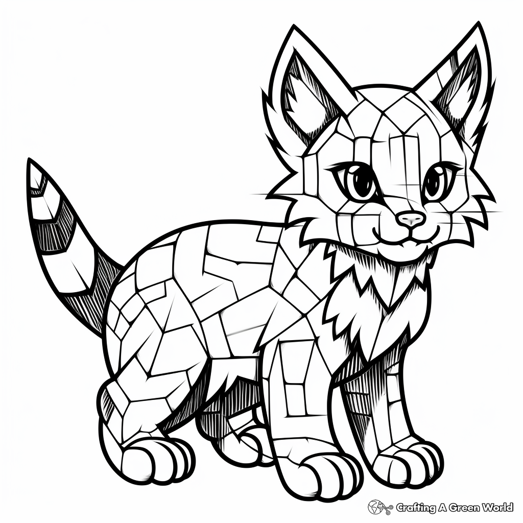 Minecraft cat coloring pages