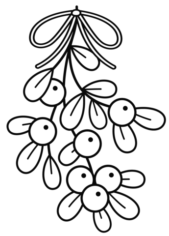 Mistletoe coloring page free printable coloring pages