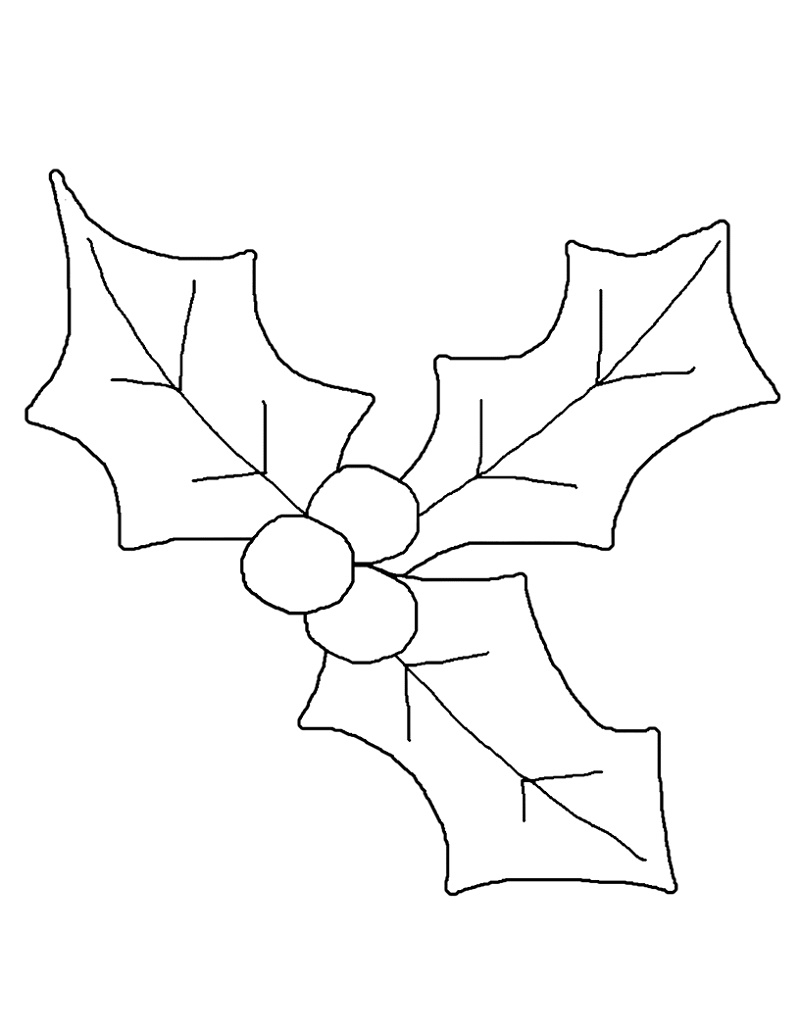 Mistletoe coloring pages christmas applique patterns christmas applique christmas ornament template
