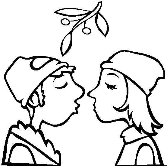 Mistletoe coloring pages