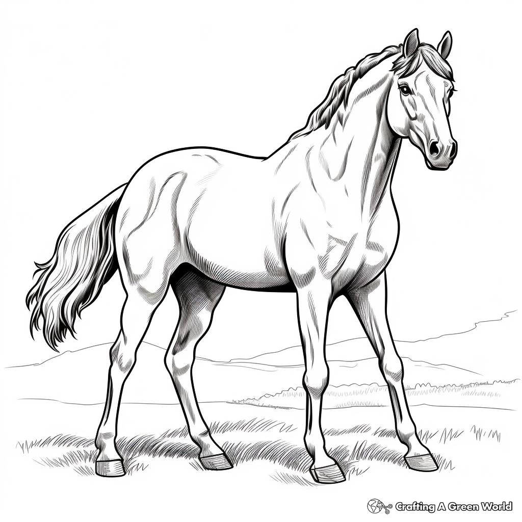 Mustang horse coloring pages