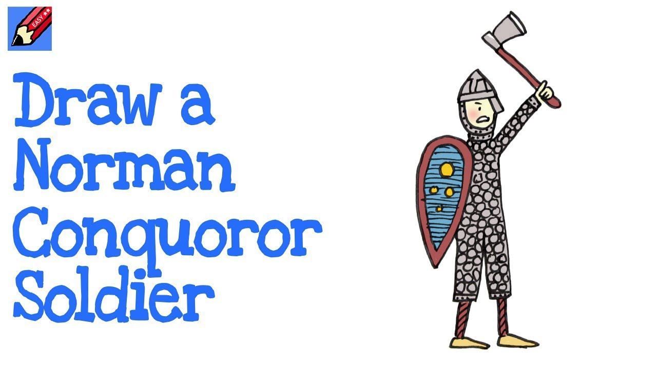 How to draw a norman soldier bayeux tapestry real easy