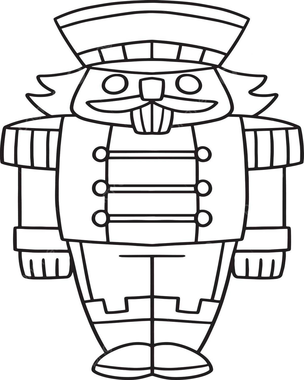 Nutcracker isolated coloring page for kids december celebration gift vector rat drawing ring drawing kid drawing png and vector with transparent background for free download