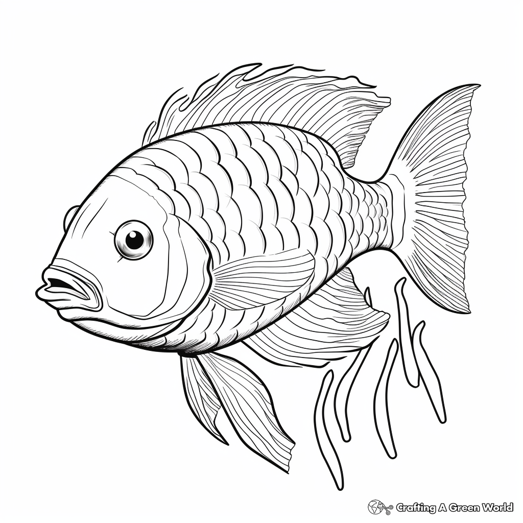 Cartoon fish coloring pages
