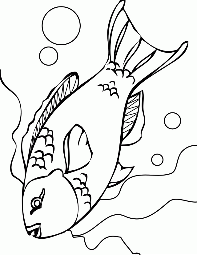 Parrot fish coloring page
