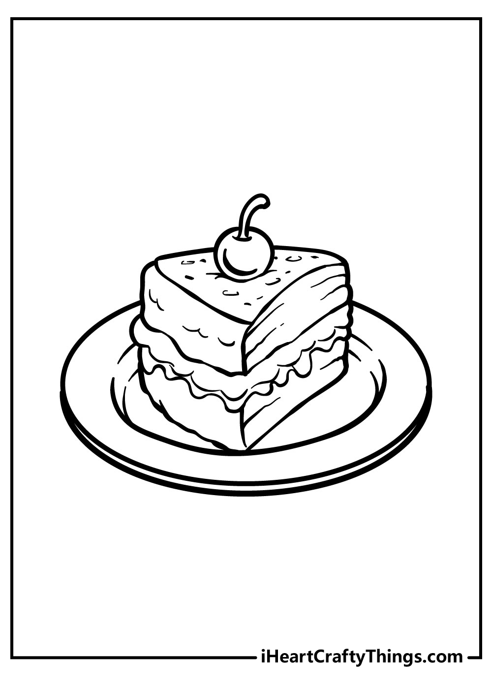 Cake coloring pages free printables