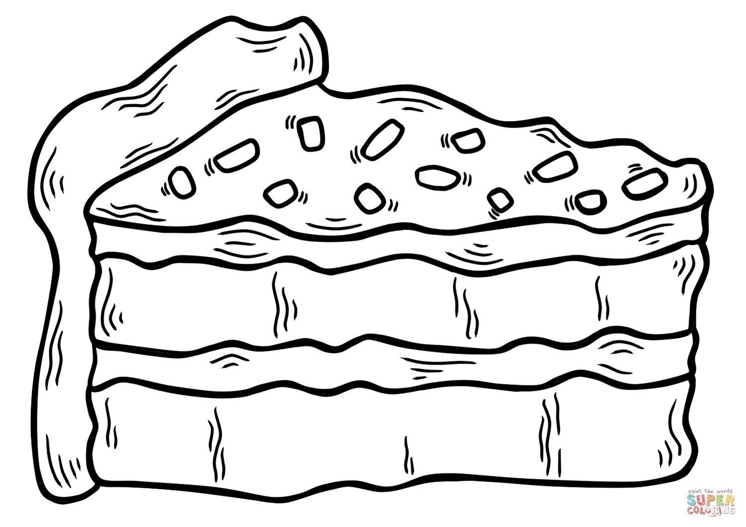 A piece of cake coloring page free printable coloring pages