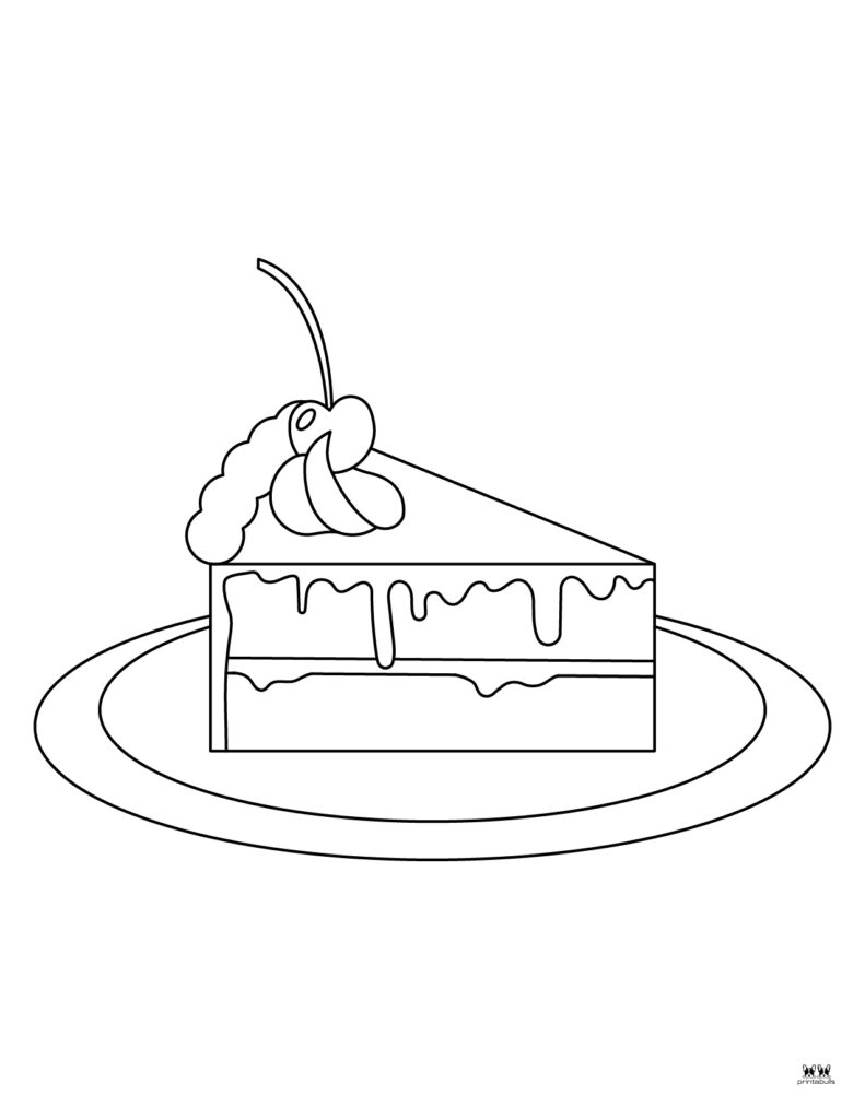 Cake coloring pages