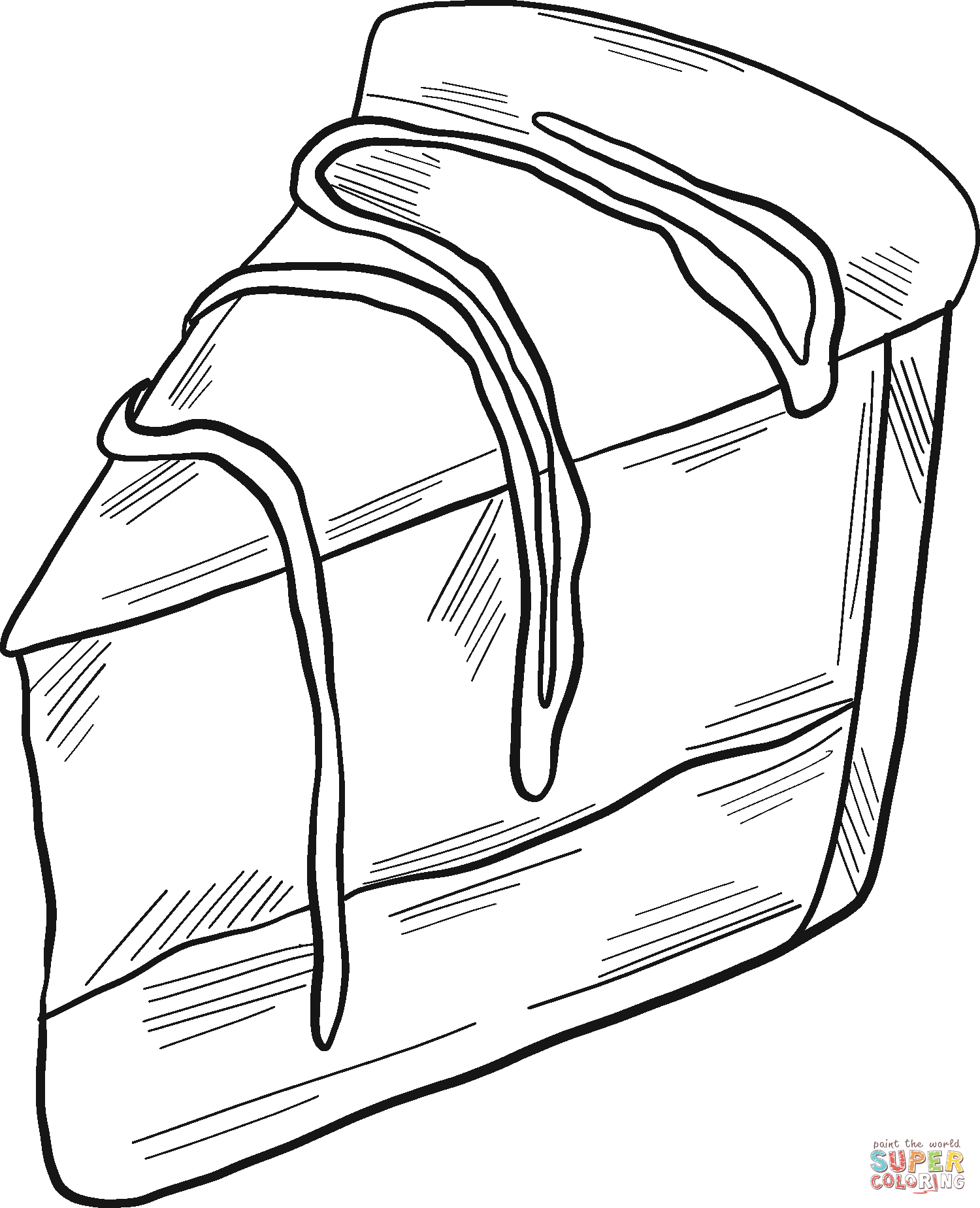 Piece of cake coloring page free printable coloring pages
