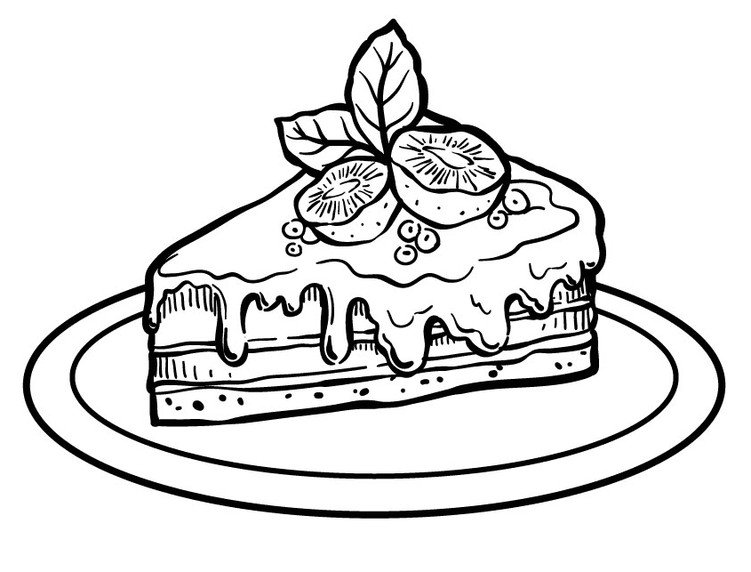 Cake coloring pages printable for free download