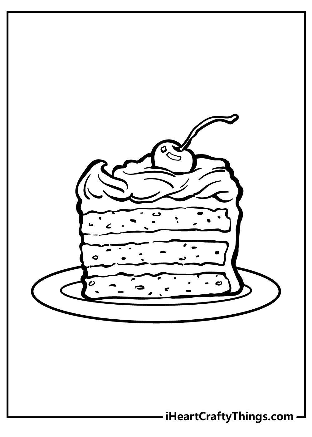 Cake coloring pages free printables