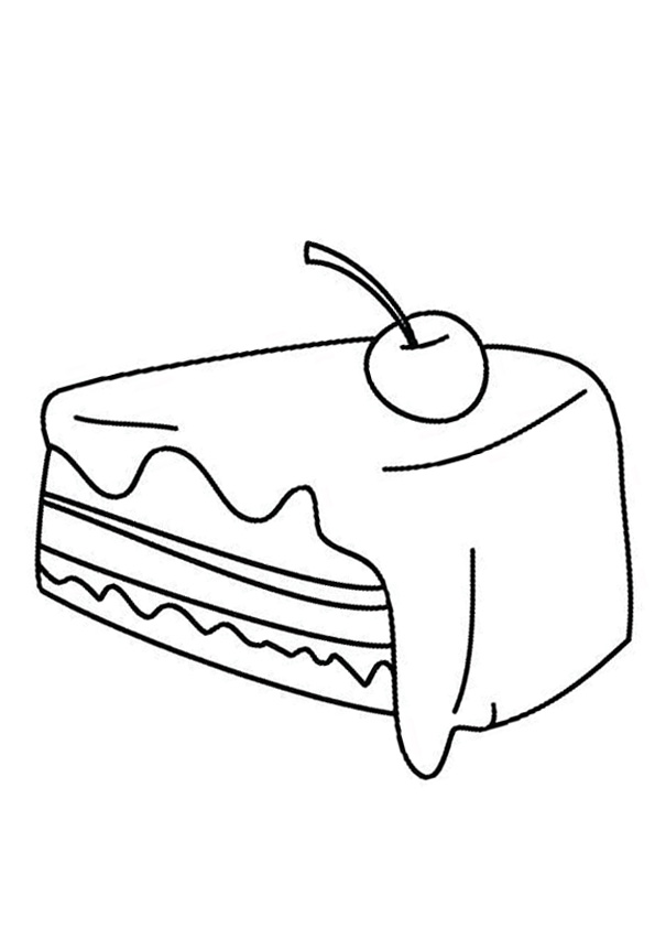 Coloring pages piece of cake coloring pages