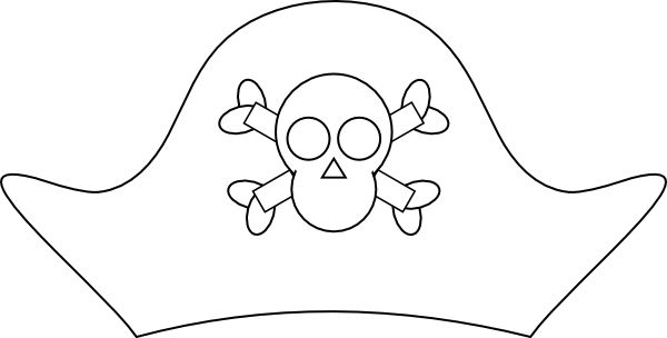 Pirate hate colouring pages pirate hat template hat template pirate hats