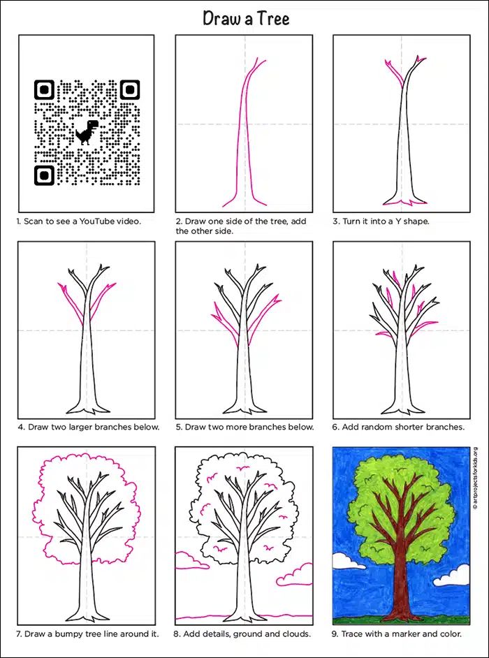 Tree coloring page coloring pages drawings