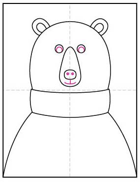 Easy how to draw a bear face tutorial and bear face colorg page teddy drawg bear colorg pages draw