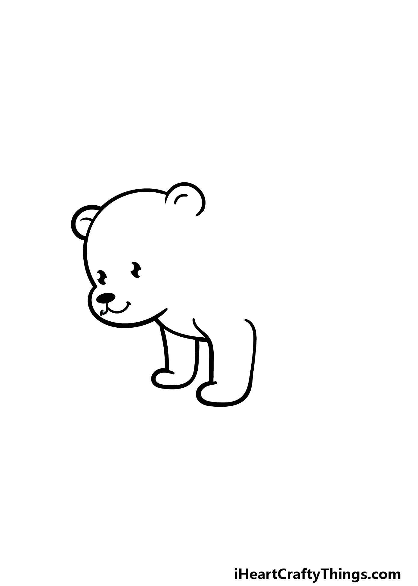 Cartoon polar bear drawing
