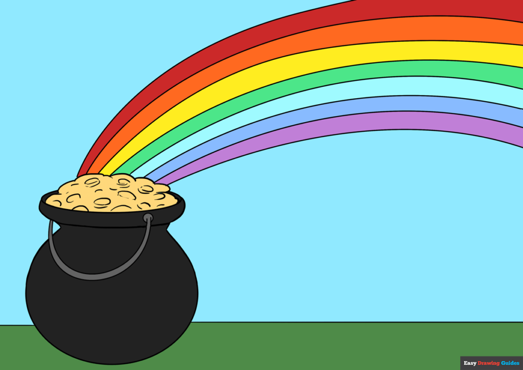 How to draw a pot of gold