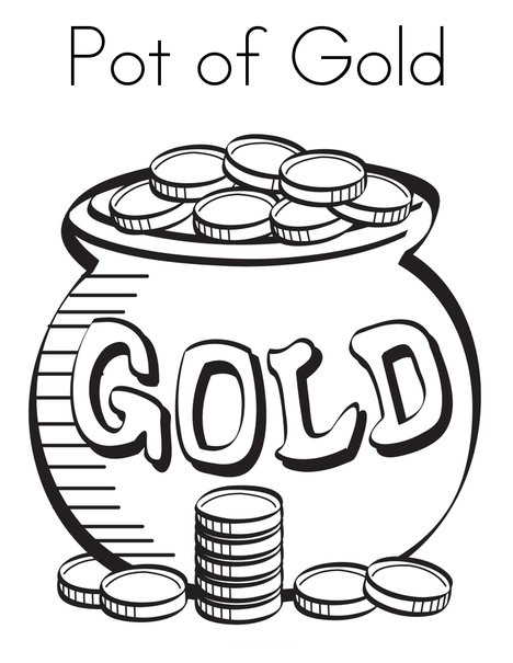 Pot of gold coloring pages