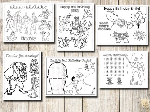 Prince coloring pages disney prince party favors disney prince birthday party favor prince coloring book prince activities prince