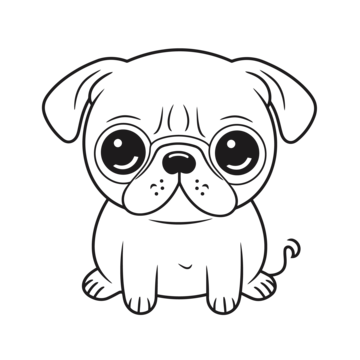 Easy pug drawing png transparent images free download vector files