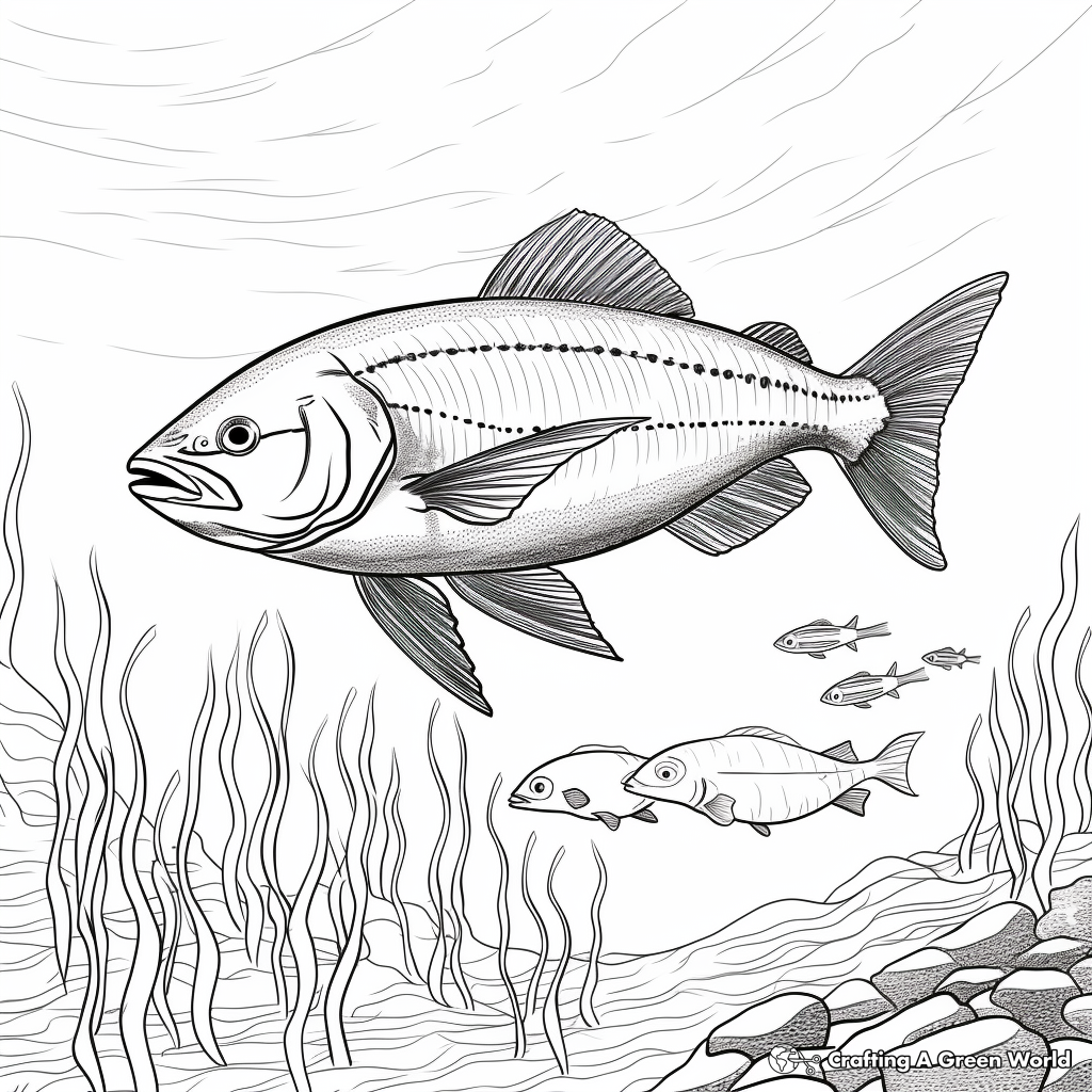 Salmon coloring pages
