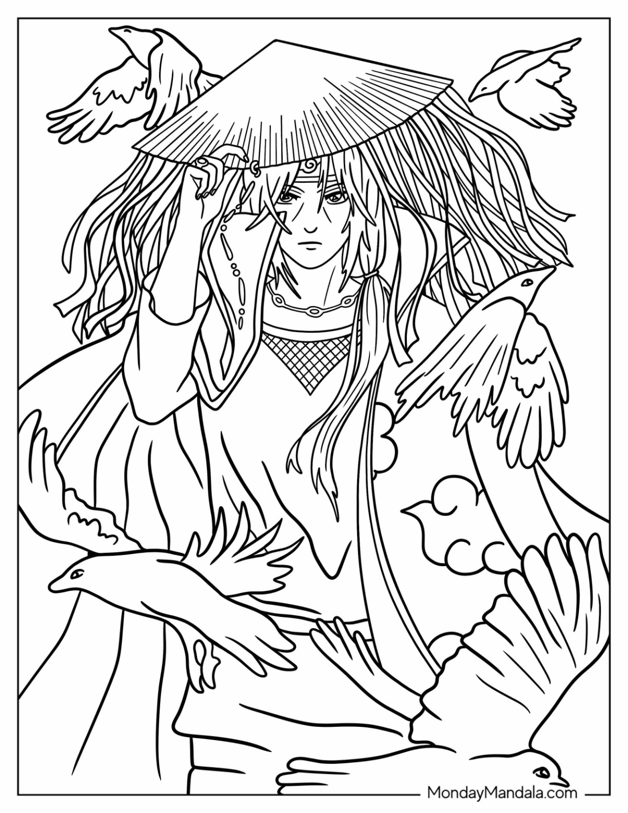 Itachi coloring pages free pdf printables