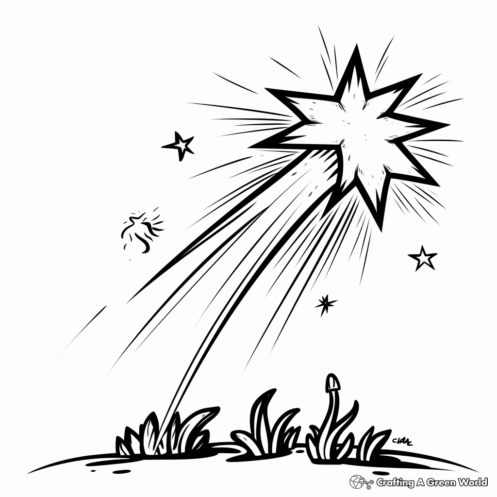 Shooting star coloring pages