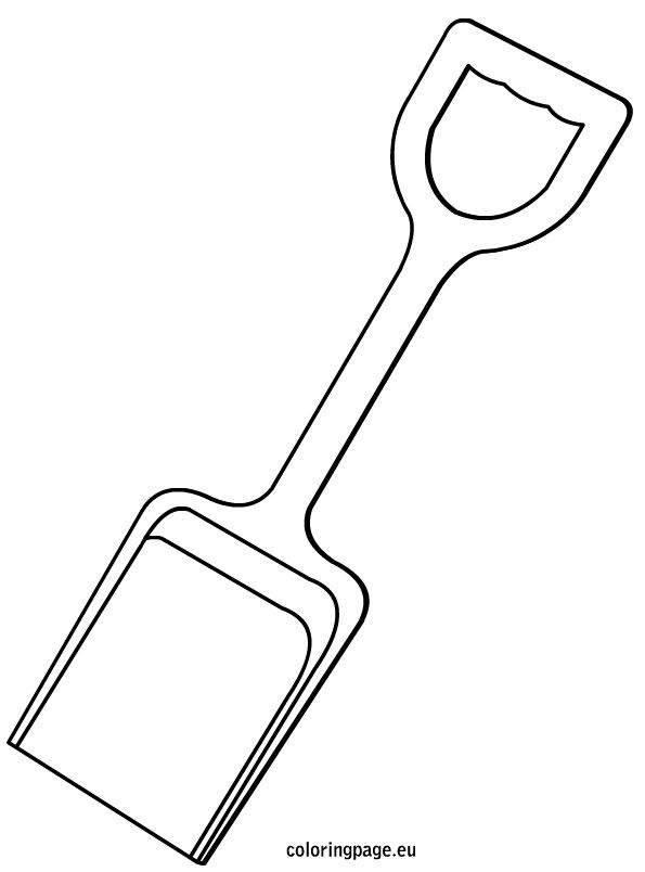 Shovel coloring page coloring pages beach pail beach coloring pages