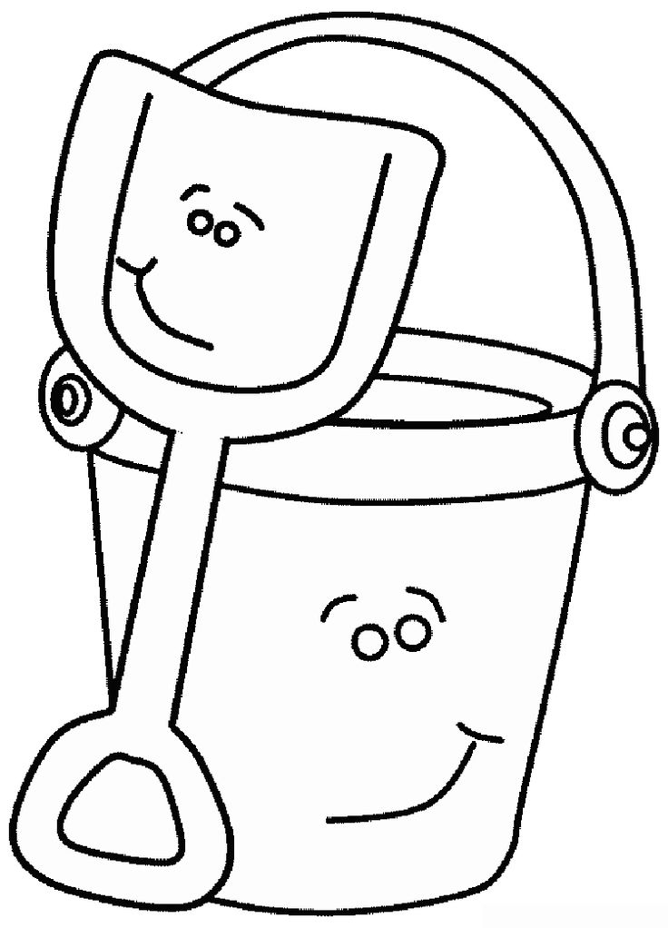 Bucket and shovel coloring page sketch coloring page coloring pages for kids blues clues summer coloring pages