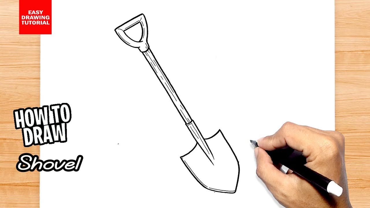 How to draw shovel