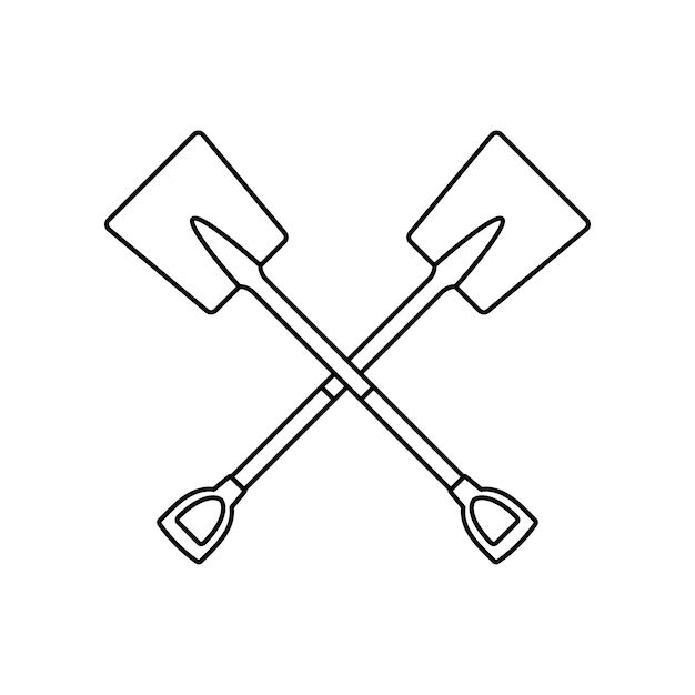 Premium vector coloring page with shovel for kids