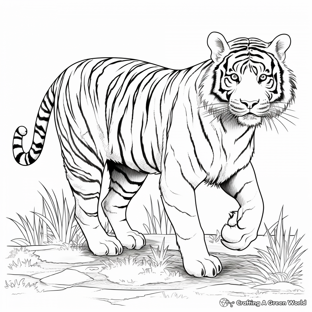 Siberian tiger coloring pages