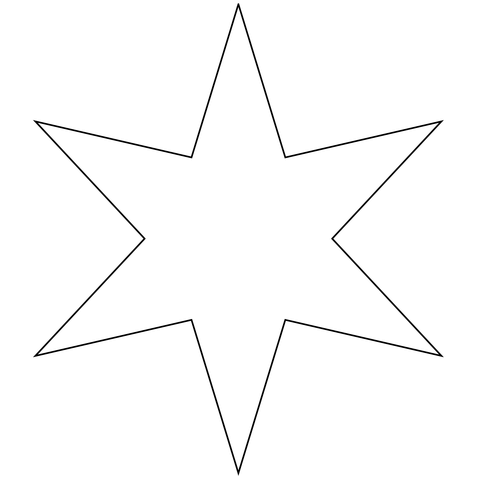 Six pointed star coloring page free printable coloring pages