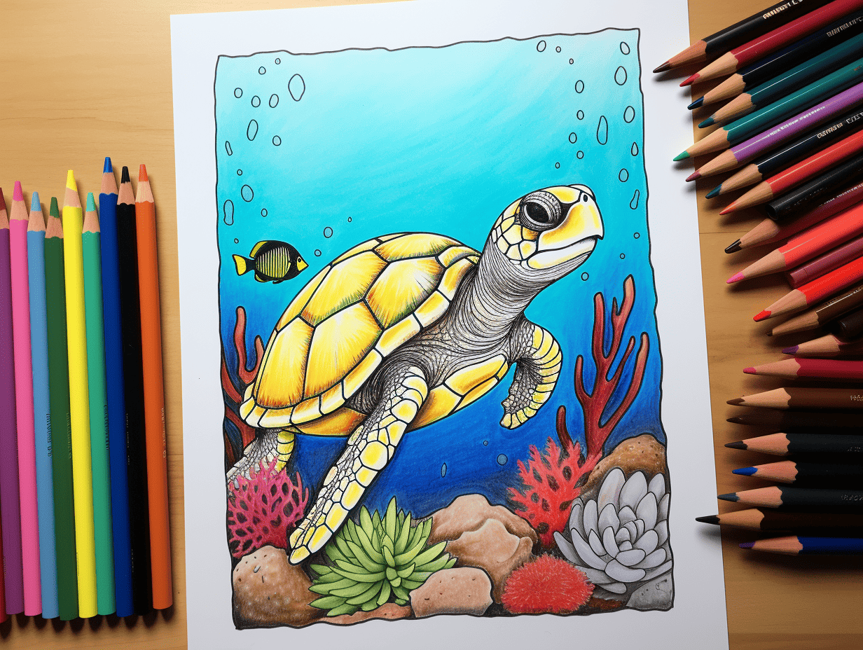 Turtle coloring pages free printable sheets